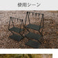 キャンプハンガーラック フック付き ランタンハンガー ハンギングラック 収納 プレート キャンプ用品 整理用ハンガー セット 物干し 折り畳み 組み立て簡単 高camprack-001