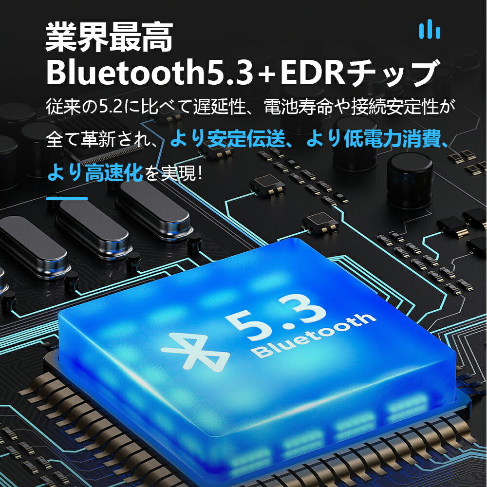 【2023新発売 Bluetooth5.3+EDR 】ワイヤレスイヤホン bluetooth イヤホン 残量表示 AAC対応 日本語音声 Hi-Fi高音質 低遅 earphone-001