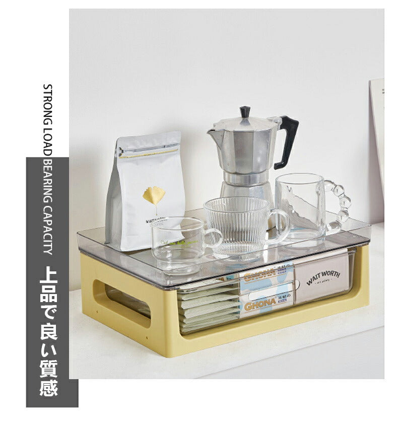 卓上整理ボックス 引き出し 横 モノトーン 収納 ボックス 小物入れ プラスチック 収納用品 省スペース オフィス レターボックス 事務用品 小物収納 整理整頓 storage-007