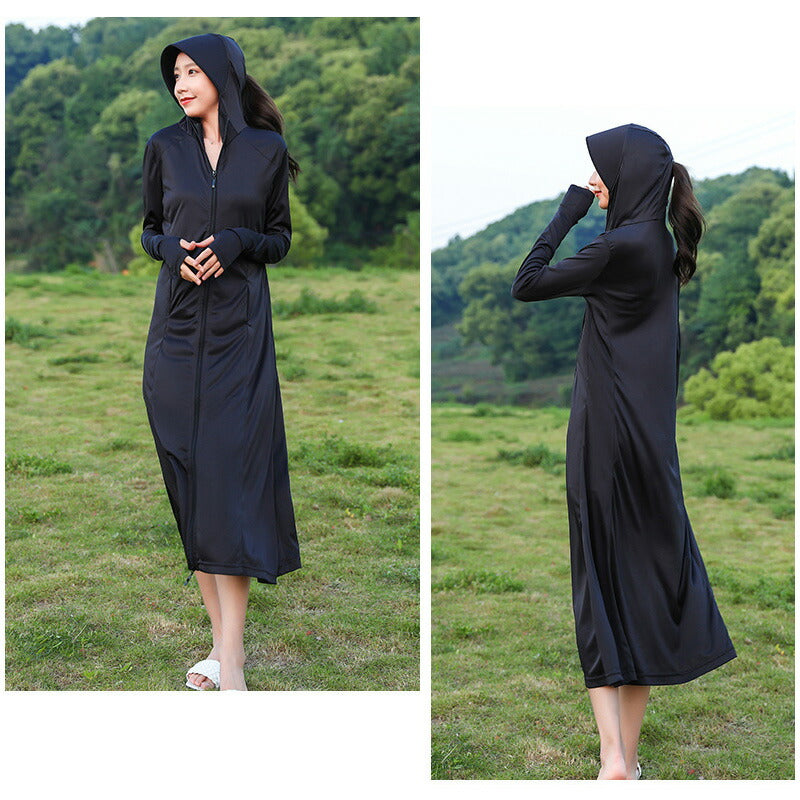 パーカー M/L/LL 着るだけで 紫外線対策 UVカットパーカー レディース トップス 長袖 羽織り 大きいサイズ 春夏 UV パーカー UVカットパーカー  uvpaka-007