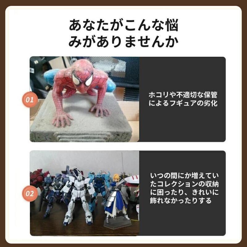 フィギュアケース 収納 高品質  ケース ボックス コレクションケース コレクションケース コレクション ボックス クリアケース 透明展示ケース 積み重ね可能  storage-010