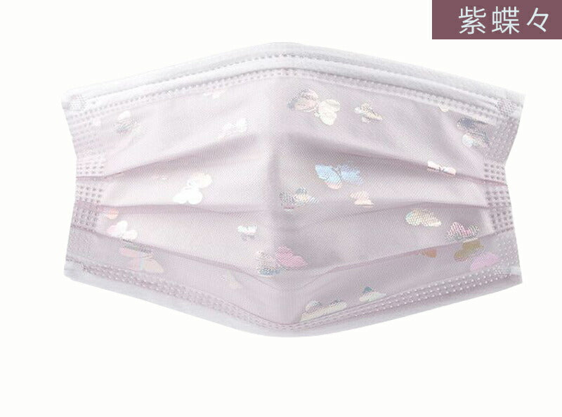 おしゃれマスク 不織布 可愛い 不織布マスク 柄 超人気なチュール付きマスク☆お洒落な 使い捨てマスク 50枚セット 刺繍チュールマスク マスク 夏用 UVカッ kz2021060301-50