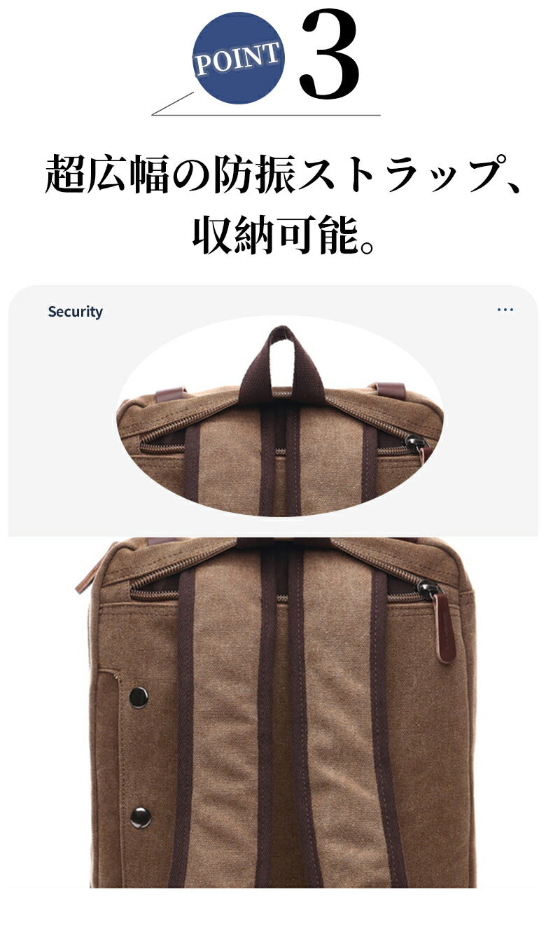 ショルダーバッグ メンズ 3way リュック カジュアル 手提げ ビジネスバッグ A4 大きめ 旅行用 おすすめ 肩下げ バック 通勤 通学 ショルダー スリーbag-007