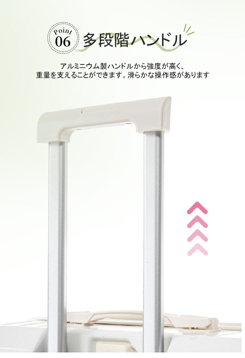 スーツケース キャリーケース mサイズ 軽量 大容量 機内持ち込み ドリンクホルダー 静音 おしゃれ 小型 かわいい キャリーバッグ トランクケース sサイズ suitcase-029-m