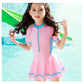 スクール水着 女の子 水着 ワンピース 競技水着 キッズ みずぎ 長袖 半袖 海水浴 練習用 ラッシュガード 前開き 幼稚園 小学生 中学生 日焼け防 copysku-62
