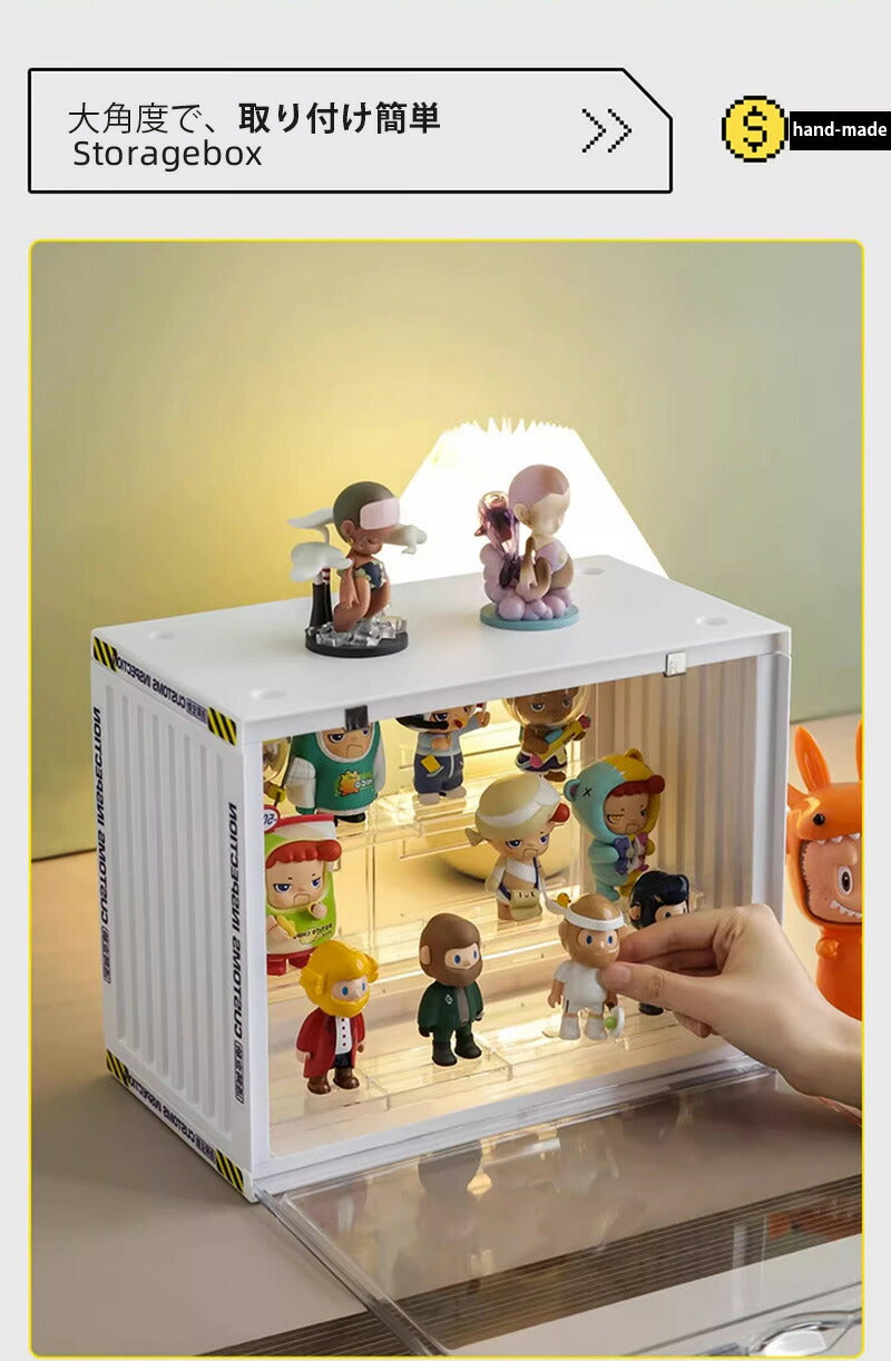 フィギュアケース 収納 コレクション ボックス 高品質 コレクションケース クリアケース 透明展示ケース 積み重ね可能 扉付き 組み立て式 透明 アクリル ケー storage-035