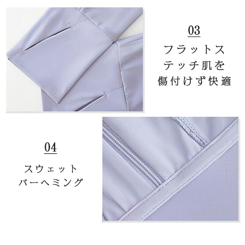 UPF50+ uv パーカー 指穴 uvカット 接触冷感 ひんやり UV ジップアップパーカー サマーカーディガン レディース メンズ 日焼け止め 冷房対策 紫 copysku-54