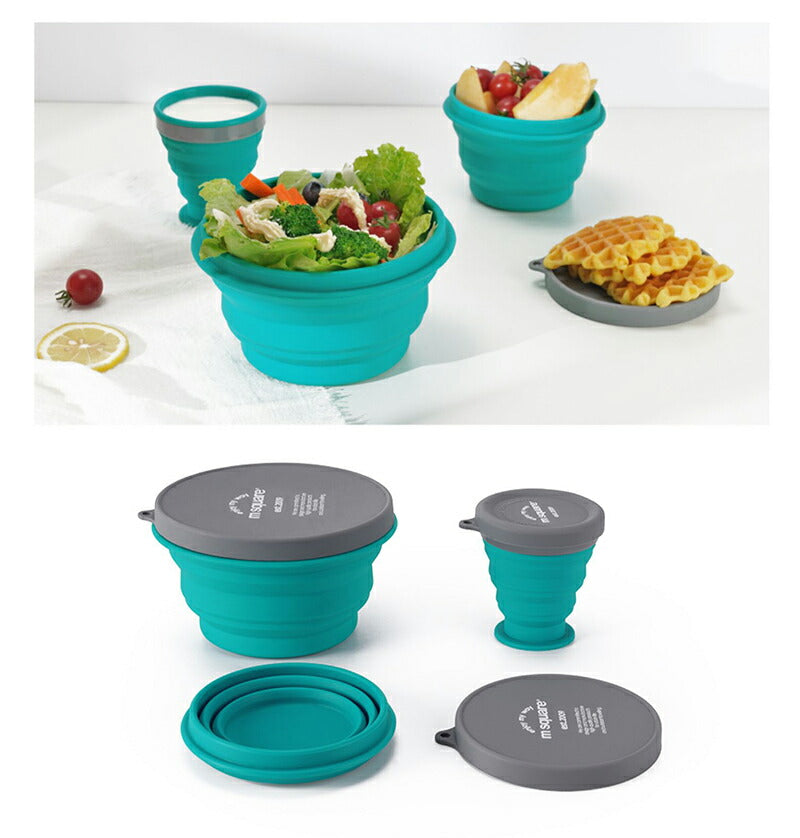 カップ 折りたたみ式 ボトル レンジ対応シリコン カップ アウトドア 携帯 キャンプ用 ハイキング 旅行 マイクロ波加熱対応 ピクニック 超軽量 コンパクト 持 cupset-01