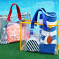 ビーチバッグ PVC クリア トートバッグ プールバッグ ビニールバッグ 透明 肩がけバッグ マチあり レディース キッズ 子ども用 水泳バッグ スイミングswimming-bag-0006
