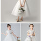 子供ドレス 結婚式 発表会 ロング レース ドレス キッズ 120 140 110フォーマル キッズ 女の子 ジュニア 子供服 ワンピース 結婚式 フラワーガーsgato-008