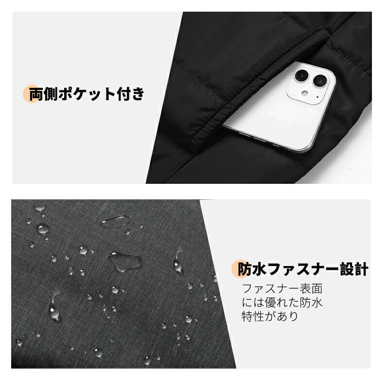 ヒーターベスト 電熱ベスト 日本製ヒーター 裹起毛 中綿 USB給電 三段階調温 メンズ レーディス 男女兼用 電熱ジャケット 防寒着 速暖 軽量 薄手 前後独 besuto-02