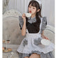 メイド服 ハロウィン コスプレ 半袖 蝶結ぶ メイド 可愛い 女の子 セクシー カップル ロリータ 定番 衣装 レディース エプロン ドレス アリス風仮装 上質maid-010