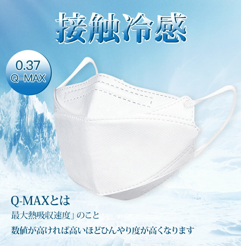 【安心の不織布×接触冷感】冷感マスク 立体マスク 冷感不織布マスク 血色マスク 30枚 QMAX0.35 大人用 マスク 立体 使い捨てマスク 4層 lgkz35-30pcs