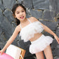 キッズ 水着 女の子 セパレートキッズ 水着 女の子 ワンピース水着 80cm 90cm 100cm 110cm 120cm 130cm子供用 2点セット 露出swimsuit-018