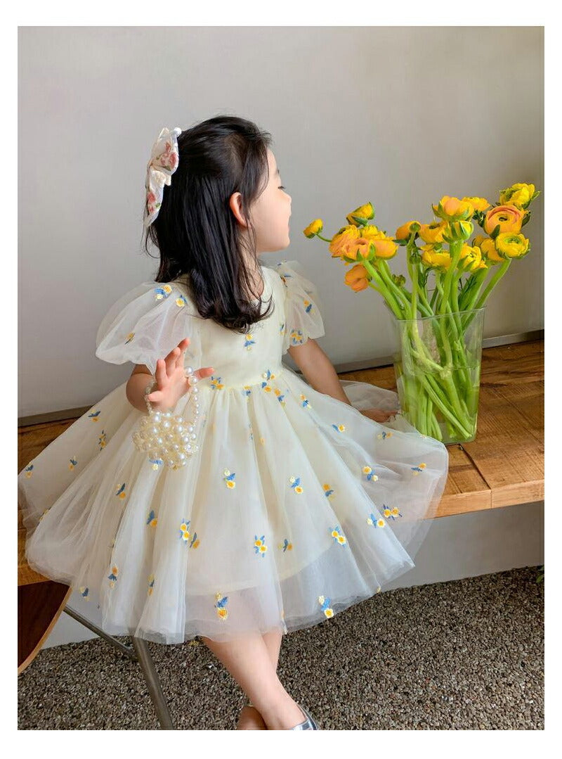 ベビードレス ワンピース 長袖 半袖 セレモニードレス 女の子 結婚式 赤ちゃん 子供服 ロンパース レース ベージュ  ベビー服 春 秋 フォーマル 膝丈 かsgato-012