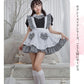 メイド服 ハロウィン コスプレ 半袖 蝶結ぶ メイド 可愛い 女の子 セクシー カップル ロリータ 定番 衣装 レディース エプロン ドレス アリス風仮装 上質maid-010