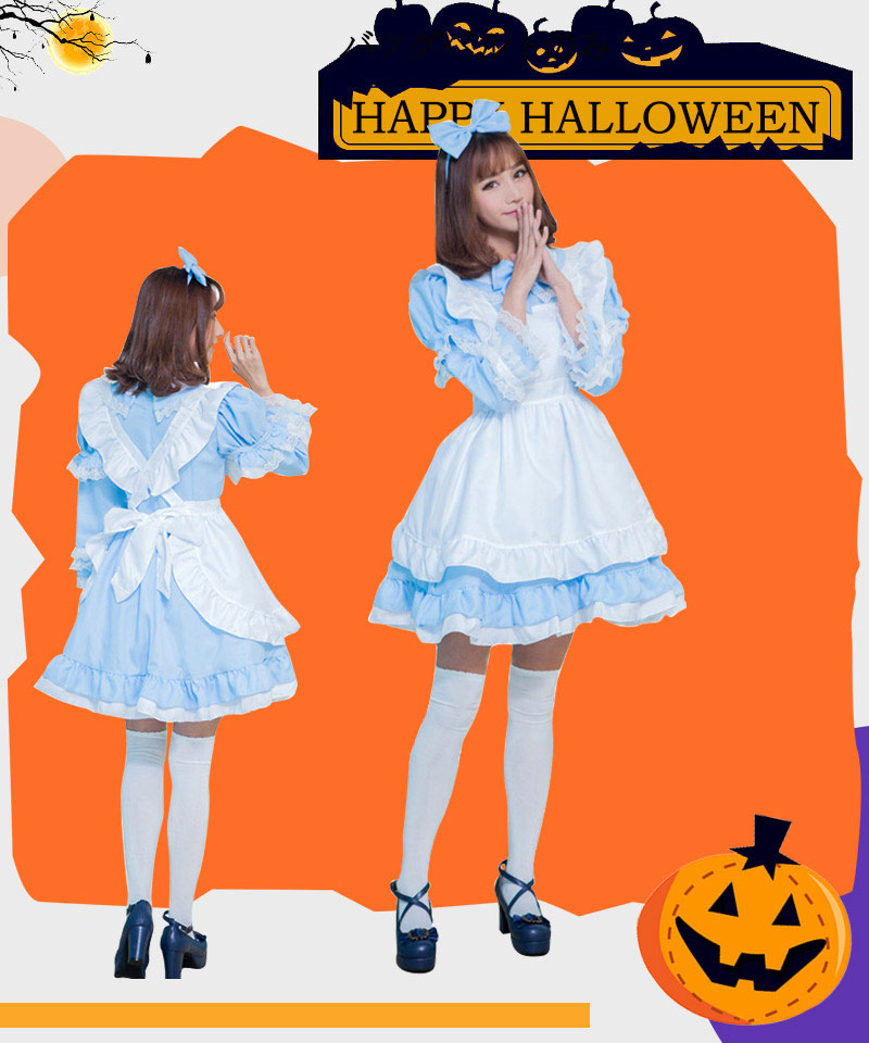 【ハロウイン コスチューム】コスプレ メイド服　女の子 ダンス パーティーハロウィン　キッズドレス ハロウイン　コスプレ メイド服 コスプレ 衣装 コスチュームetwsj0003
