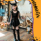 ハロウィン コスプレ 魔女 悪魔　ゴスロリ ハロウィン 仮装 小悪魔 コスチューム キッズ ゾンビ デビル ガール 魔法使い 魔法子ども  ブラック コスプレ衣etwsj0014