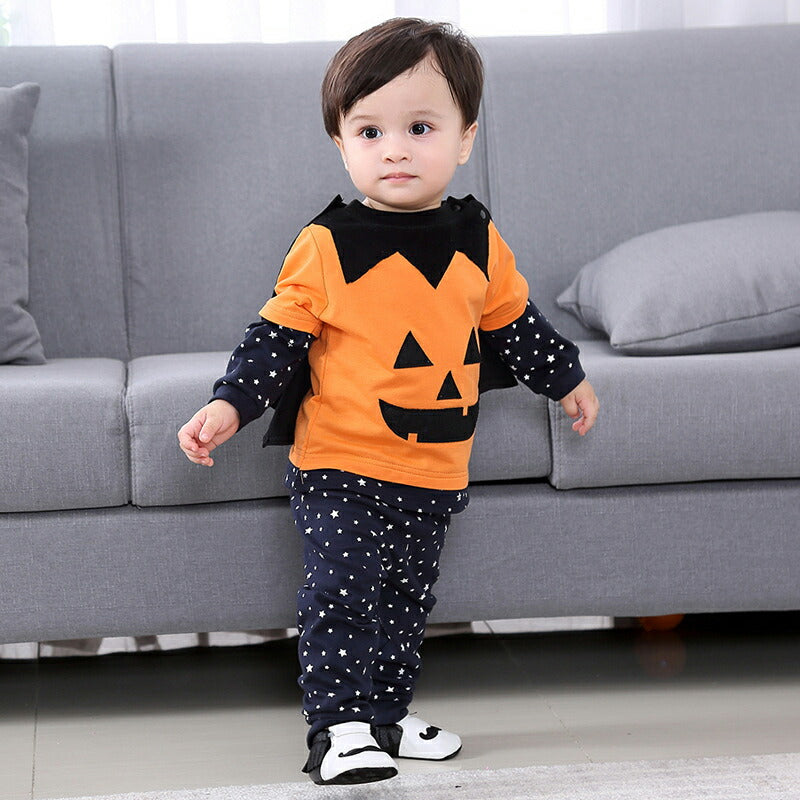 カボチャ 魔法師 子供 ハロウィン衣装 カボチャ コスプレ ハロウィン 衣装 子供 魔法師 コスチューム 子供用 パーカー ベビー キッズ　ハロウィン 仮装 コ1-wsjfz