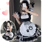 メイド服 ハロウィン コスプレ 長袖 メイド 可愛い 女の子 セクシー カップル ロリータ 定番 衣装 レディース エプロン ドレス アリス風仮装  肉球 リボmaid-009