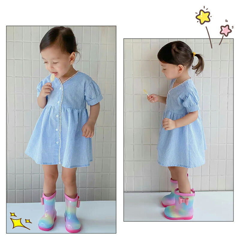 長靴 女の子 キッズ  キラキラ レインシューズ かわいい おしゃれ 長靴 子供 雨具 通学 通園 レインブーツ 長靴 子供用 レイングッズ こども 雨 小学校 rain-boots-0002-1