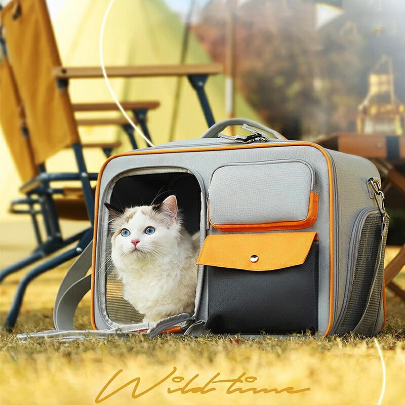 ペットリュック ペットキャリーバッグ キャリーバッグ バッグ 折りたたみ キャリーカート 犬 猫 小型犬 カモフラ お出かけ 旅行 通院 病院 軽量 通気性 災petbag-301