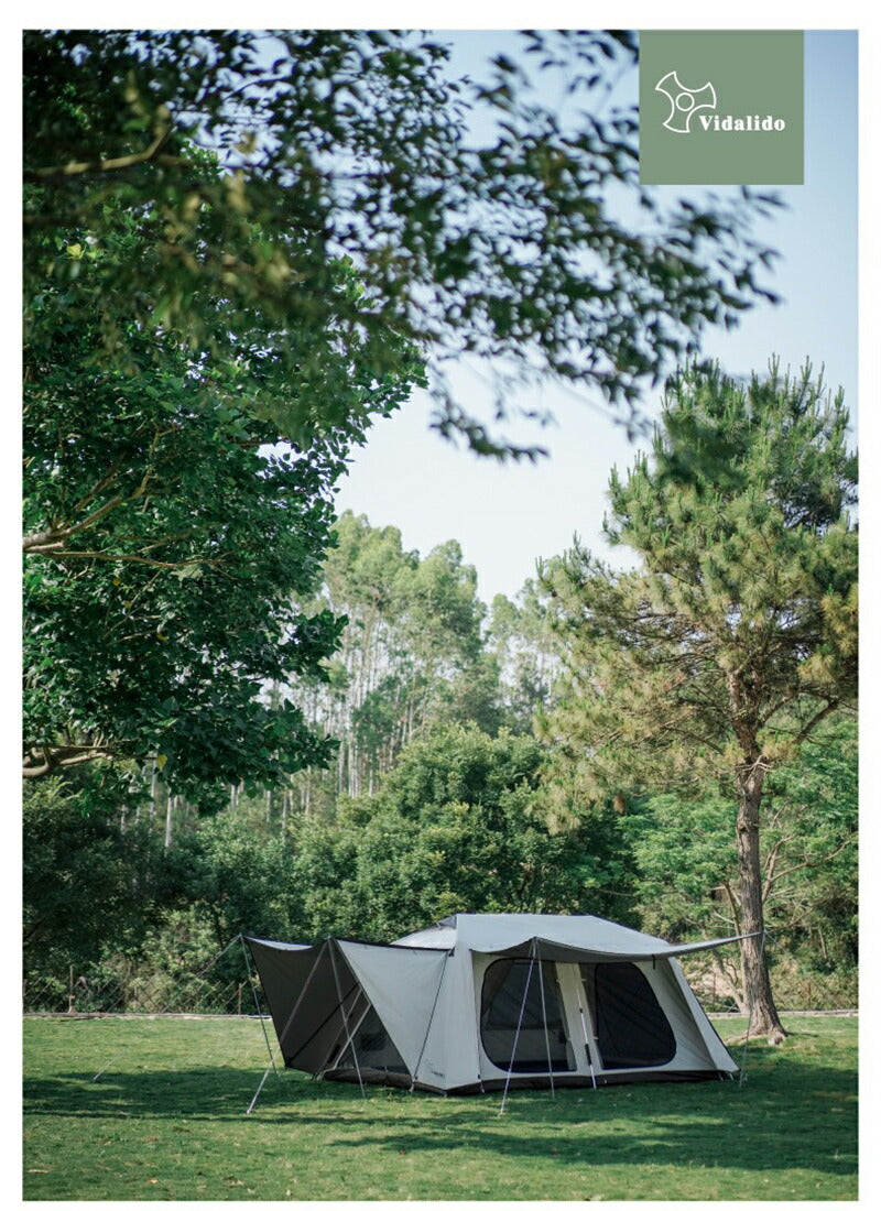 ワンタッチテント ツールーム 宿泊可 キャノピー 大型 5-8人用 テント ワンタッチ おしゃれ ドームテント 折りたたみ 軽量 防水 キャンプ アウトドア ベ tento-003-copy