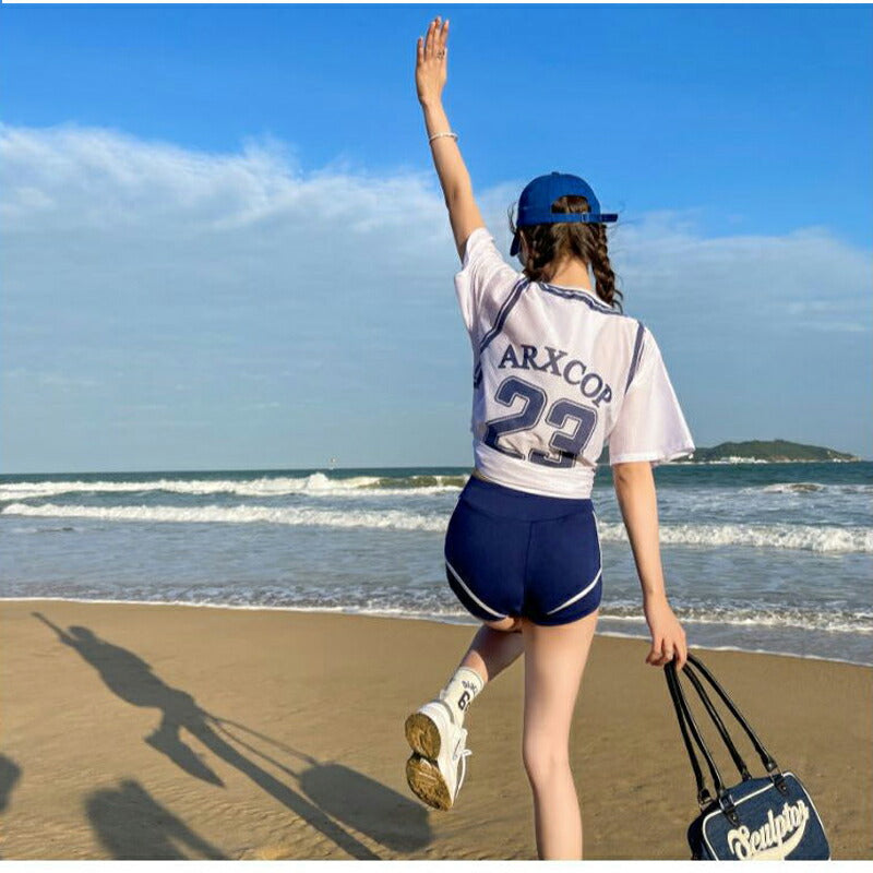 水着 中学生 水着 体型カバー 中学生 高校生 3点セット スポーティー 学生 韓国 プール 女の子 10代 20代 30代 海 可愛い おしゃれ 水着 レディ yy1003