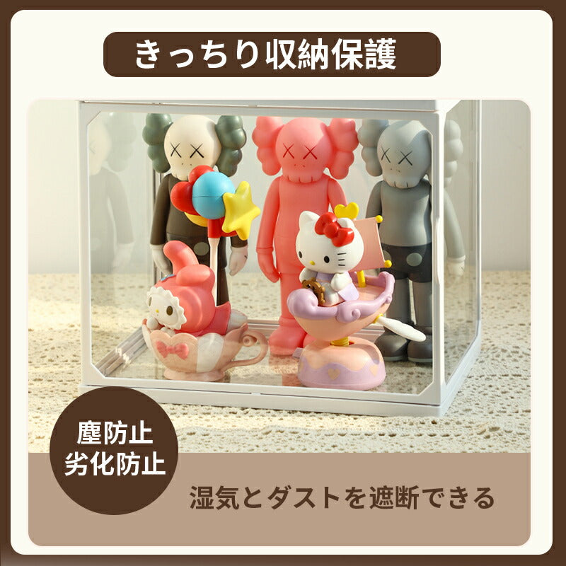 フィギュアケース 収納 高品質 コレクションケース 積み重ね可能 コレクション ボックス クリアケース 透明展示ケース 扉付き 組み立て式 透明 アクリル ケー storage-012