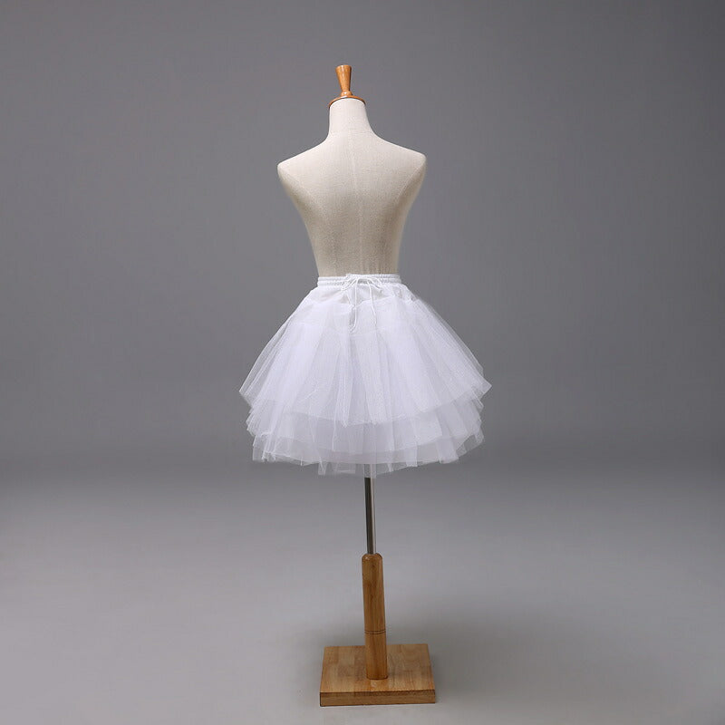 メイド 服 コスプレ衣装 コスプレメイド服専用 バニエ ボリューム レース フレア ホワイトmaidqc-001