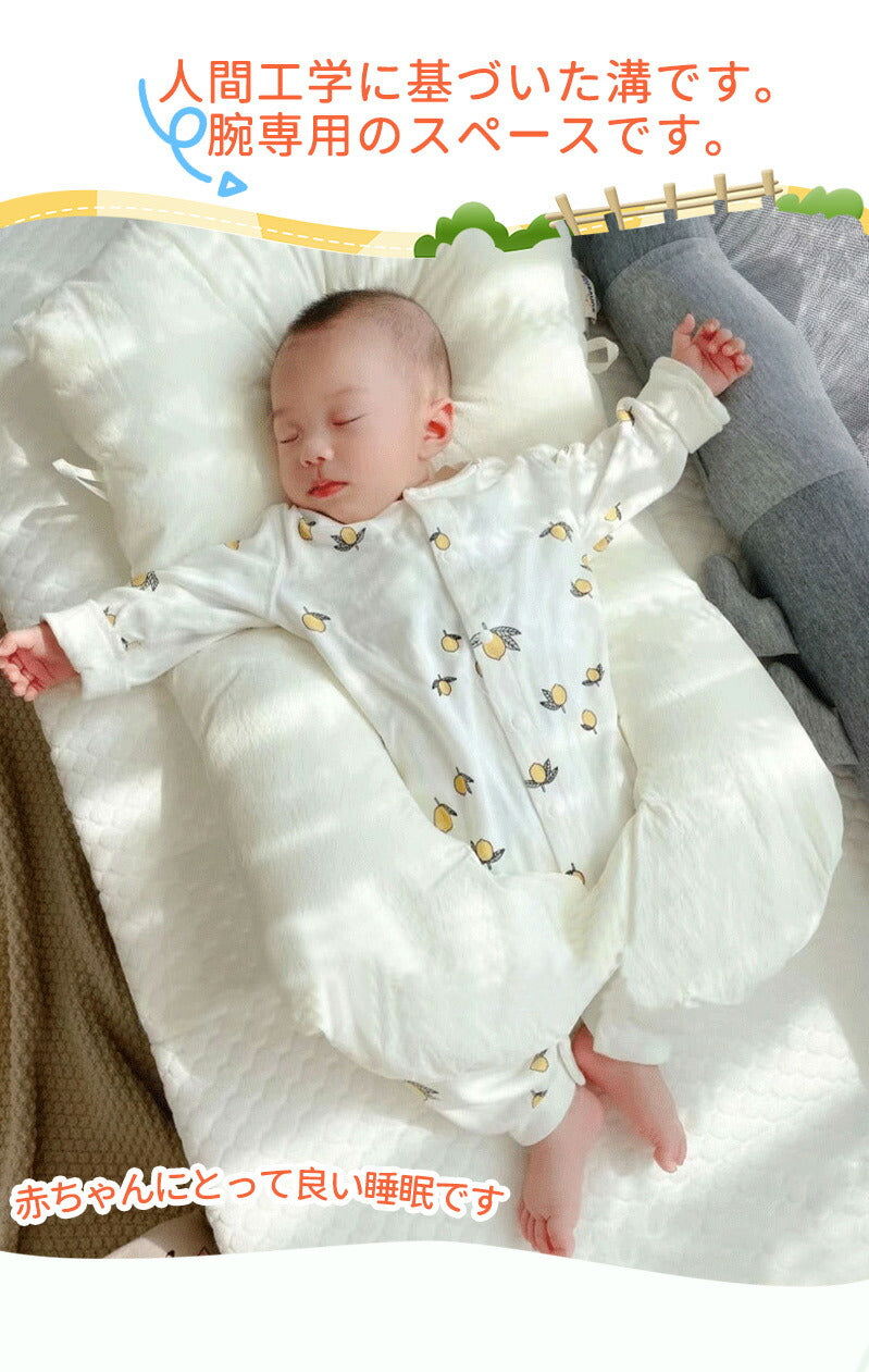 ベビー枕 ベビーまくら 新生児用 絶壁防止枕 赤ちゃん 向き癖防止 寝返り防止 夜泣き 両面使用 枕 クッション付き 通気性 メッシュ素材 出産祝い ギフト対応item-241230
