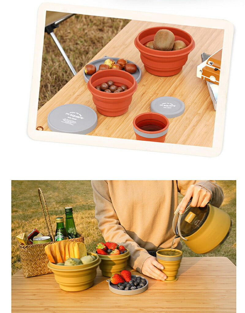 カップ 折りたたみ式 ボトル レンジ対応シリコン カップ アウトドア 携帯 キャンプ用 ハイキング 旅行 マイクロ波加熱対応 ピクニック 超軽量 コンパクト 持 cupset-01