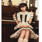 メイド服 コスプレ フリル ネコ耳 かわいい セクシー ゆめかわ 大人 レディース バレンタイン エプロン カチューシャ 半袖 スカート ワンピース 赤 ブラッ maid-004