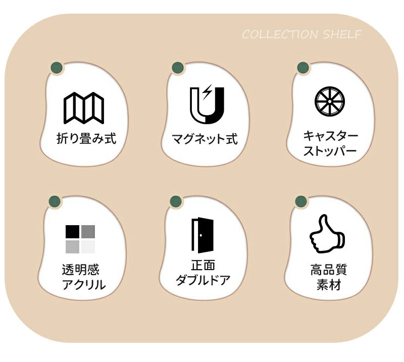 コレクションケース コレクションシェルフ シェルフ チェスト 収納 コンパクト 棚 フィギュア おもちゃ ぬいぐるみ ディスプレイ アクリルフィギュア コレクシ storage-033