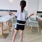 一部即納 水着 キッズ 女の子 セパレート スイムウェア ラッシュガード 半袖 パンツ スイムスーツ ビーチウェア 水泳 スクール水着 キッズ ジュニア 練習着 swimsuit-010