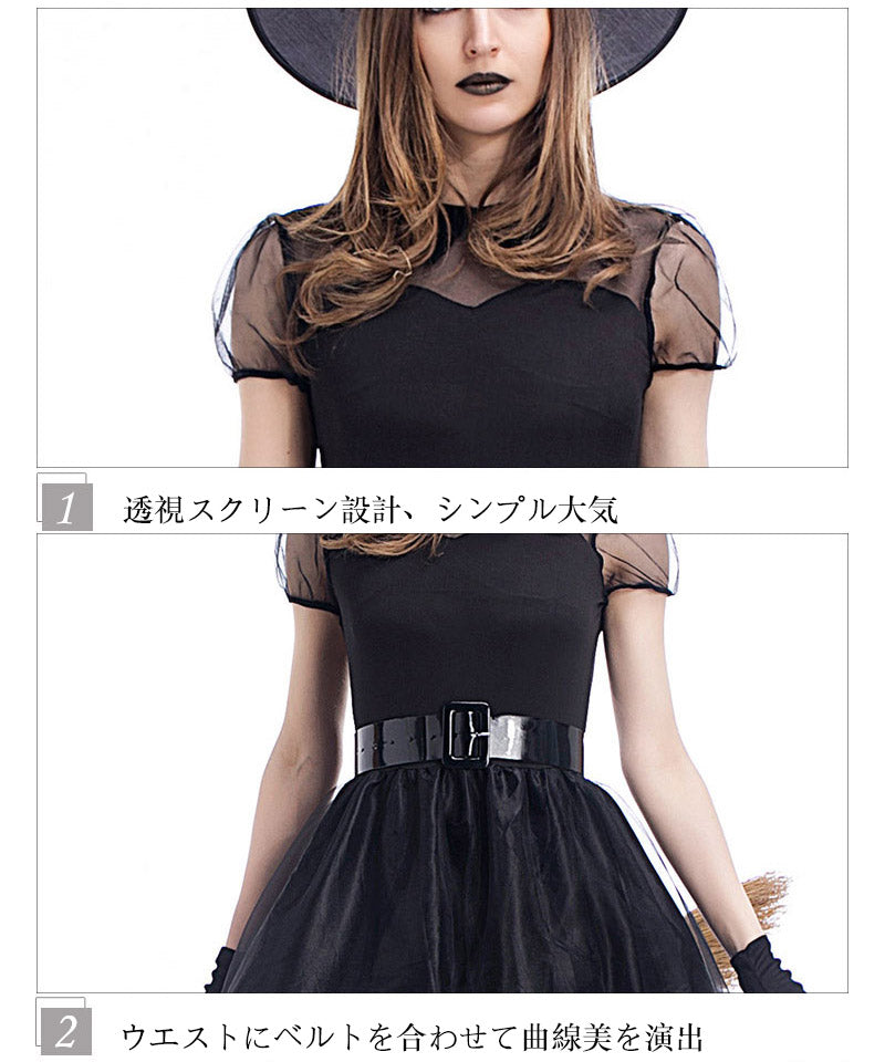 ハロウィン コスプレ 魔女仮装 衣装 魔女 大人 レディース コスチューム 魔法少女 セクシー 可愛い 　ハロウィン仮装 コスプレ衣装 デビル ゴスロリ  キュwsf011
