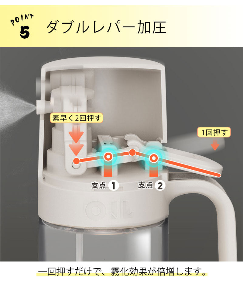 オイルスプレー ★ ノンフライヤー オイルスプレー 油ポット 霧吹き スプレーボトル 極細のミスト スプレー容器 ミストスプレー 料理用 オイルボトル 油さし pyh0001