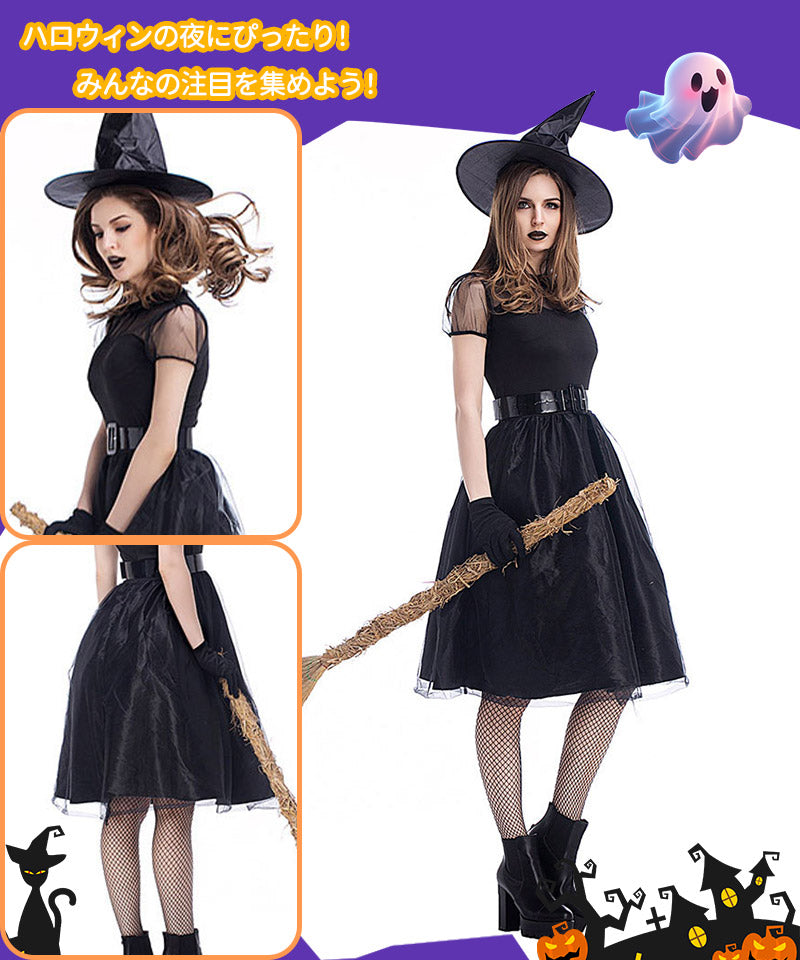 ハロウィン コスプレ 魔女仮装 衣装 魔女 大人 レディース コスチューム 魔法少女 セクシー 可愛い 　ハロウィン仮装 コスプレ衣装 デビル ゴスロリ  キュwsf011