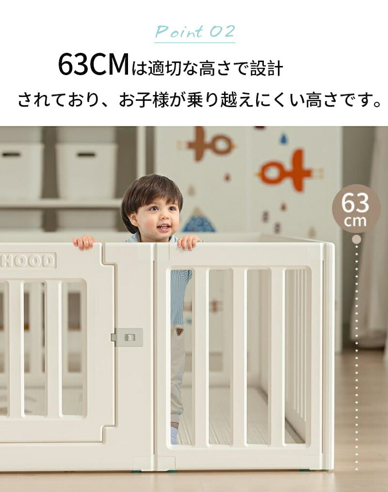 ベビーサークル ベビーゲート ベビーフェンス 3wayタイプ 収納棚やベビーベッドに変形可能 扉付き 簡単組立 安全設計 滑り止め付き 倒れにくいデザイン ペッbabyyouhin-008