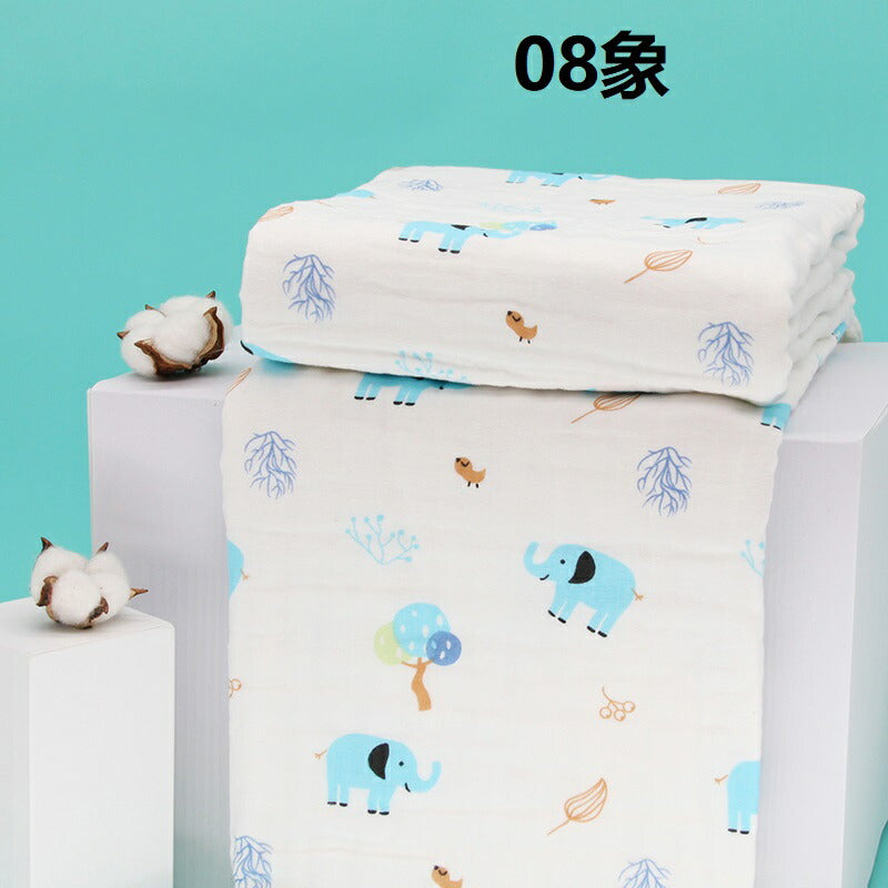 ガーゼ ベビー ブランケット おくるみ 出産祝い ギフト 赤ちゃん コットン おしゃれ プレゼント 可愛い 人気 男の子 女の子 アフガン 120cm×120cokurumi-002