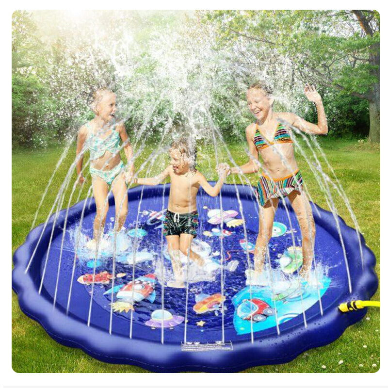 噴水 プール 噴水マット 夏休み 水遊び 家庭用 キッズ 子ども 犬 暑さ対策 コンパクト 自宅 庭 2歳 スプラッシュプール プレイマット シャワー ビニール copysku-011