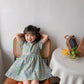 子供服 キッズ ワンピース 女の子 全4色 パープル グリーン 全6サイズ 80 90 100 110 120 130 春夏 キレイメ 新作 フラワー 小花柄 child-skirt-0001