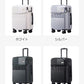 スーツケース フロントオープン 機内持ち込み Sサイズ USBポート付き キャリーケース ファスナータイプ Mサイズ 前ポケット 軽量 トップオープン 前開き  ss57