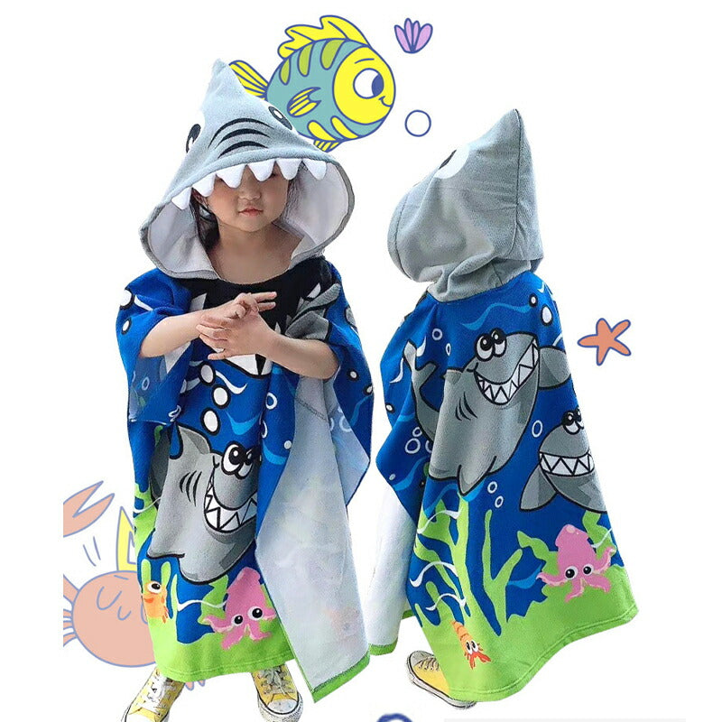 吸水タオル 着替えタオル ポンチョタオル キッズ 子供用 吸水速乾 マイクロファイバー スイムタオル 水着 ウェットスーツ お風呂上り 海 プール ビーチタオル copysku-34