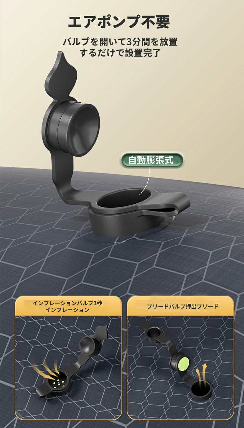 キャンプマット 5cm 自動膨張式 192*132cm 収納袋付き 連結 インフレータブル 車中泊 マット ワイド 大きいトラック マットレス キャンプ アウト mattress-001