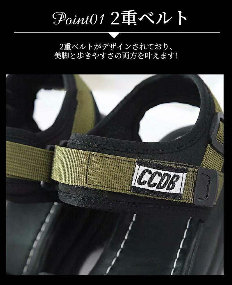 厚底 サンダル レディース スポーツサンダル 7cm 足長効果 コンフォート サンダル 超軽量 厚底靴 スニーカー  ビーチサンダル スポーツ サンダル 衝撃吸sandlas-002