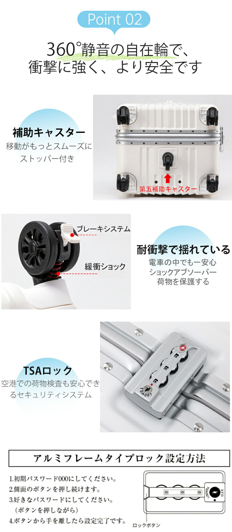 スーツケース キャリーケース 大容量 キャリーバッグ アルミフレーム 多機能 ドリンクホルダー USBポート TSAロック モノ掛けフック 抗菌素材 静音キャスsuitcase-4105