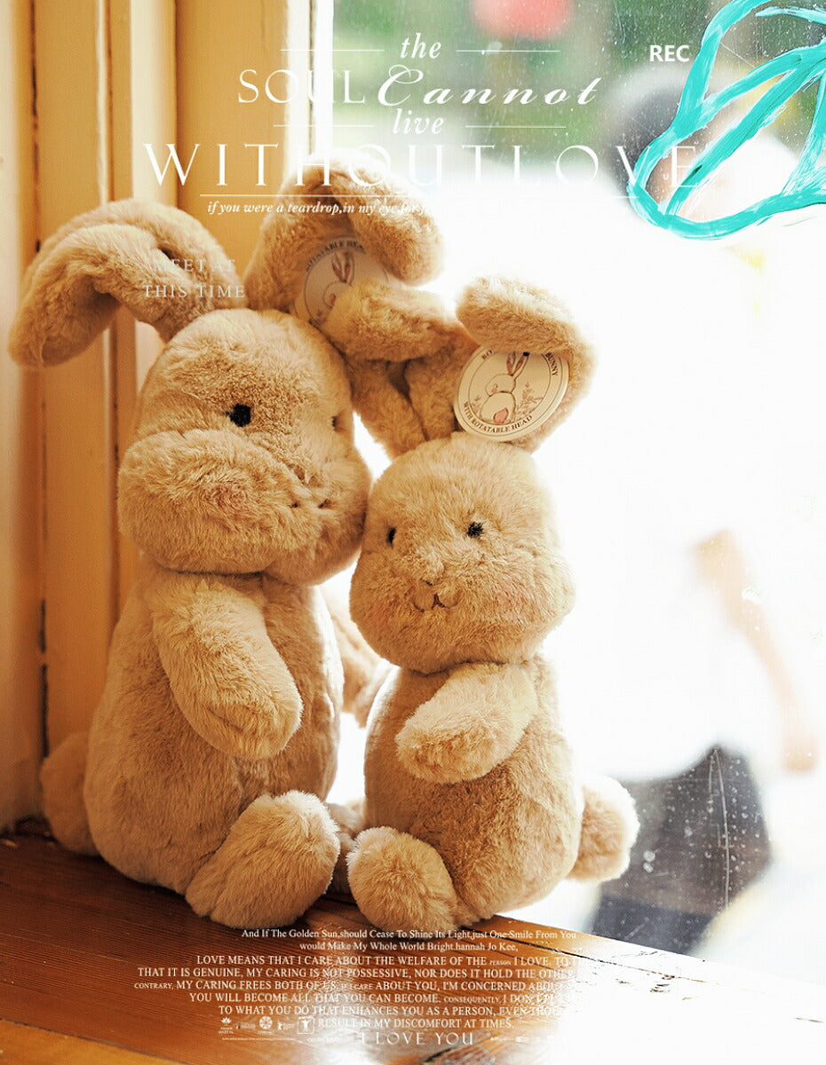 デンマークラビット ウサギ ぬいぐるみ ふわふわ 抱き枕 うさぎ バニー 赤ちゃん ふわふわぬいぐるみ ベビーおもちゃ おもちゃ 誕生日 プレゼント ベビー 女 rabbit-01