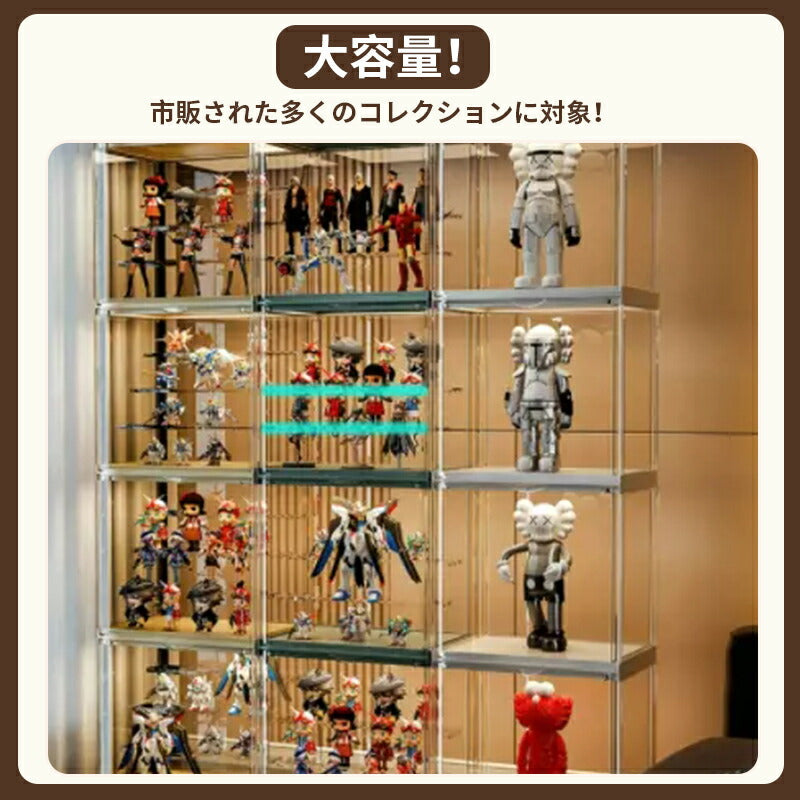 フィギュアケース 収納 高品質  ケース ボックス コレクションケース コレクションケース コレクション ボックス クリアケース 透明展示ケース 積み重ね可能  storage-009