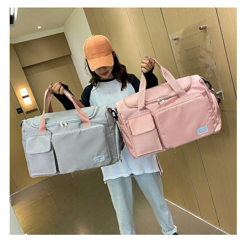 【8poke★収納可能】旅行バッグ ボストンバッグ 折りたたみ 4WAY多機能 シューズ収納 旅行 レディース メンズ 大容量 修学旅行 折り畳み 軽量 2泊  item-001
